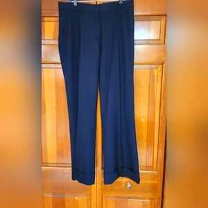 Gant Woman Cuffed Navy Blue Trousers